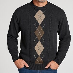 Vintage Argyle Sweater XL Dark Academia Grandpacore Preppy